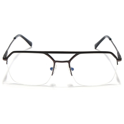 Voyage Shine Green Half Rim Eyeglasses for Men & Women (73017FMG7098-C6)