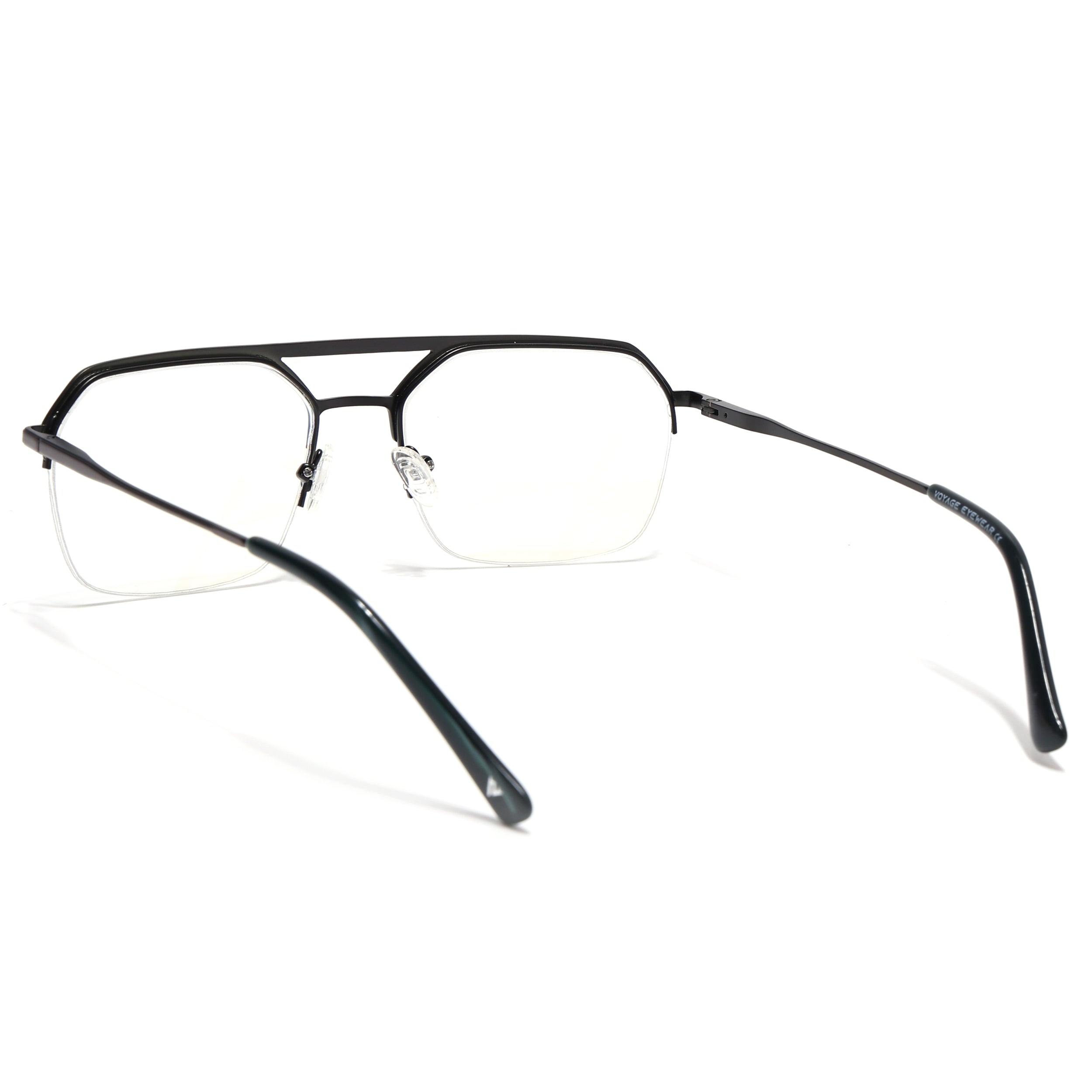 Voyage Shine Green Half Rim Eyeglasses for Men & Women (73017FMG7098-C6)