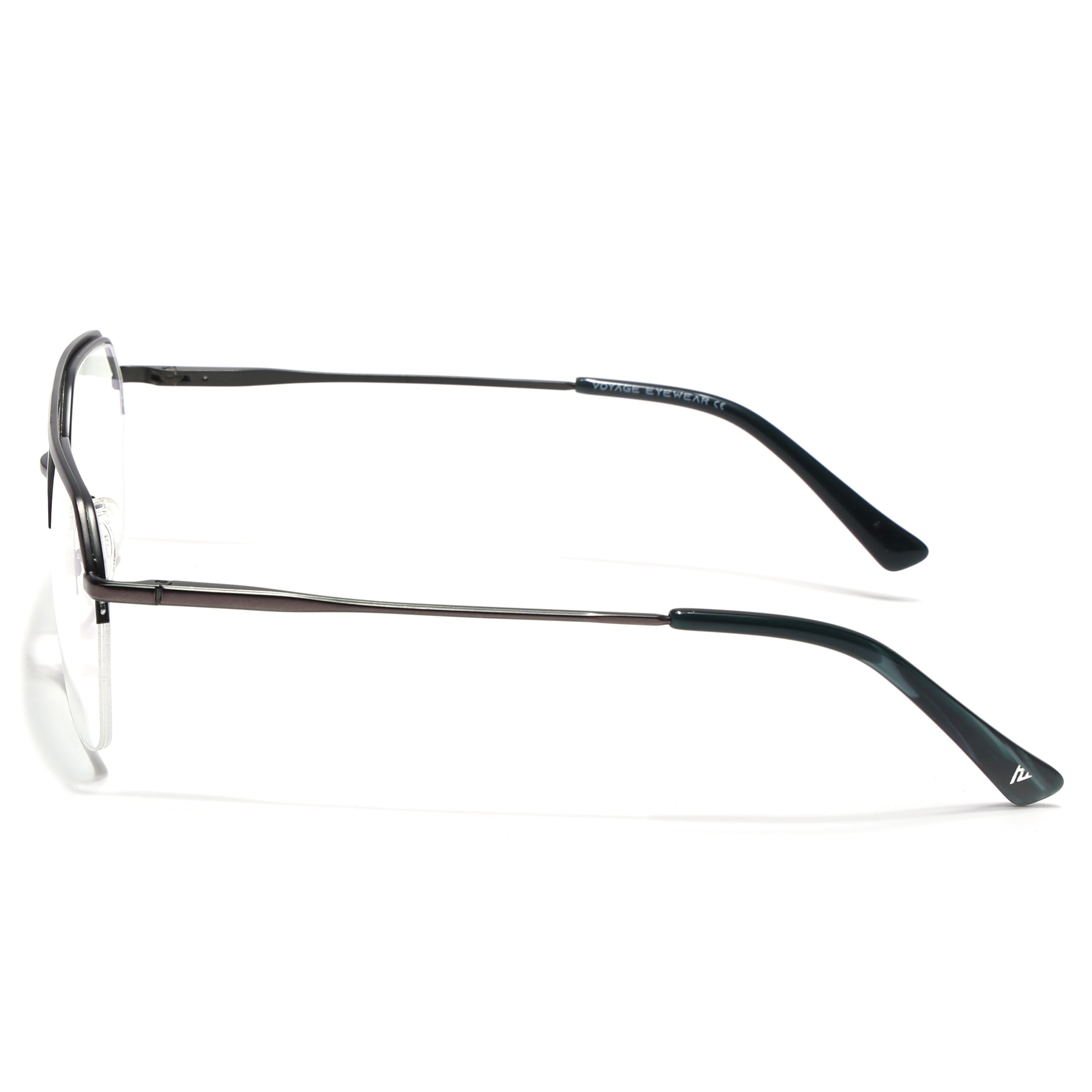 Voyage Shine Green Half Rim Eyeglasses for Men & Women (73017FMG7098-C6)