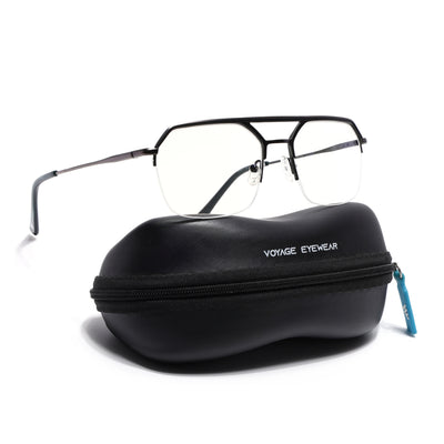 Voyage Shine Green Half Rim Eyeglasses for Men & Women (73017FMG7098-C6)