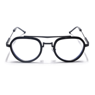 Voyage Objex Black Round Eyeglasses for Men & Women (7329FMG7057-C1)