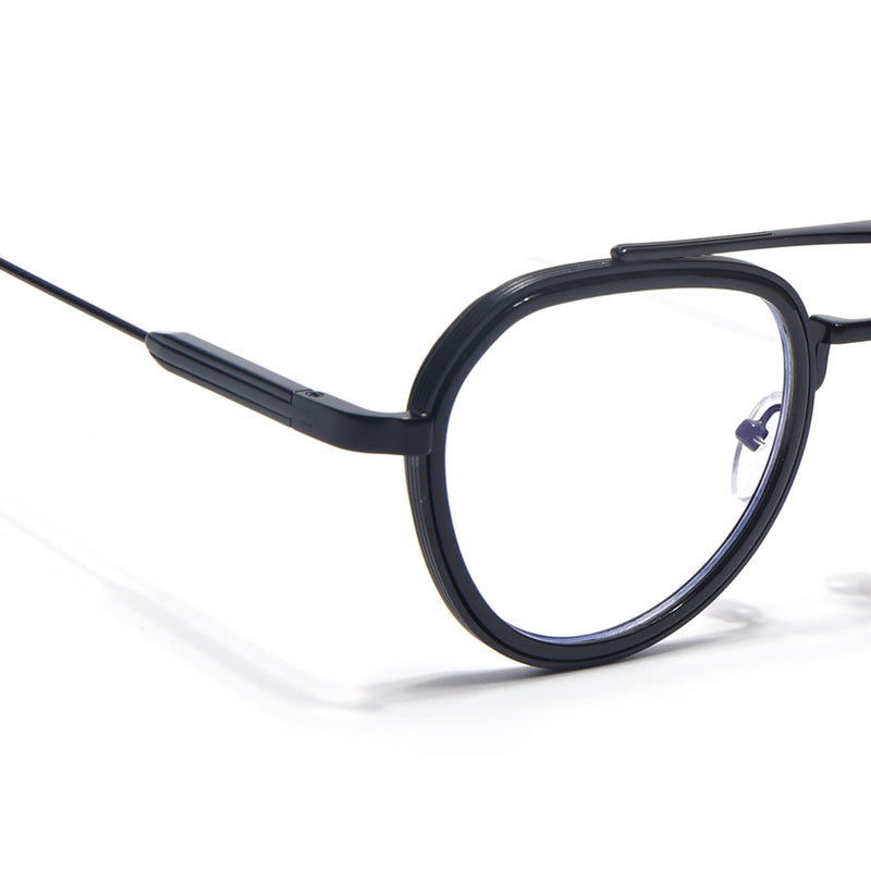 Voyage Objex Black Round Eyeglasses for Men & Women (7329FMG7057-C1)