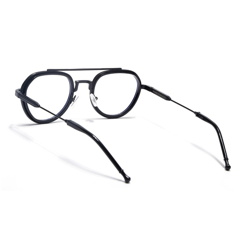 Voyage Objex Black Round Eyeglasses for Men & Women (7329FMG7057-C1)