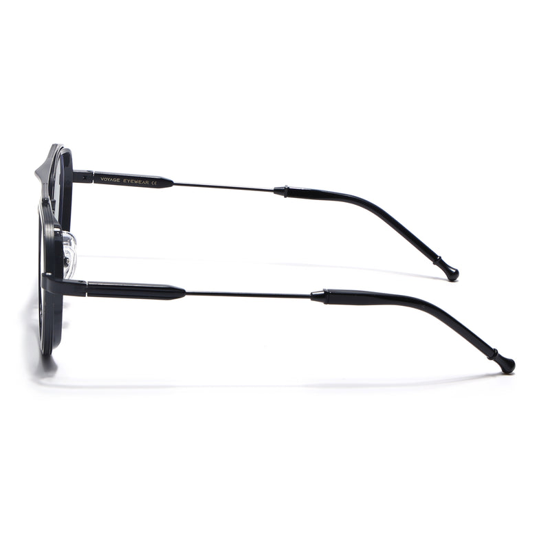 Voyage Objex Black Round Eyeglasses for Men & Women (7329FMG7057-C1)