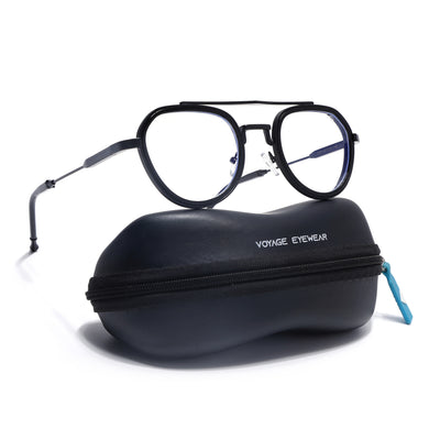 Voyage Objex Black Round Eyeglasses for Men & Women (7329FMG7057-C1)