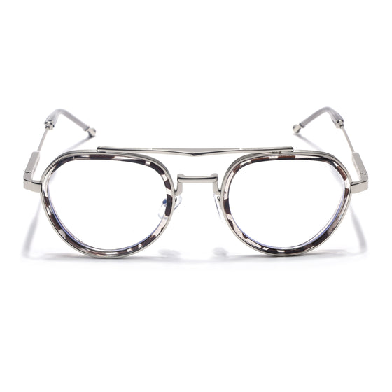 Voyage Objex Silver & Demi Grey Round Eyeglasses for Men & Women (7329FMG7059-C3)