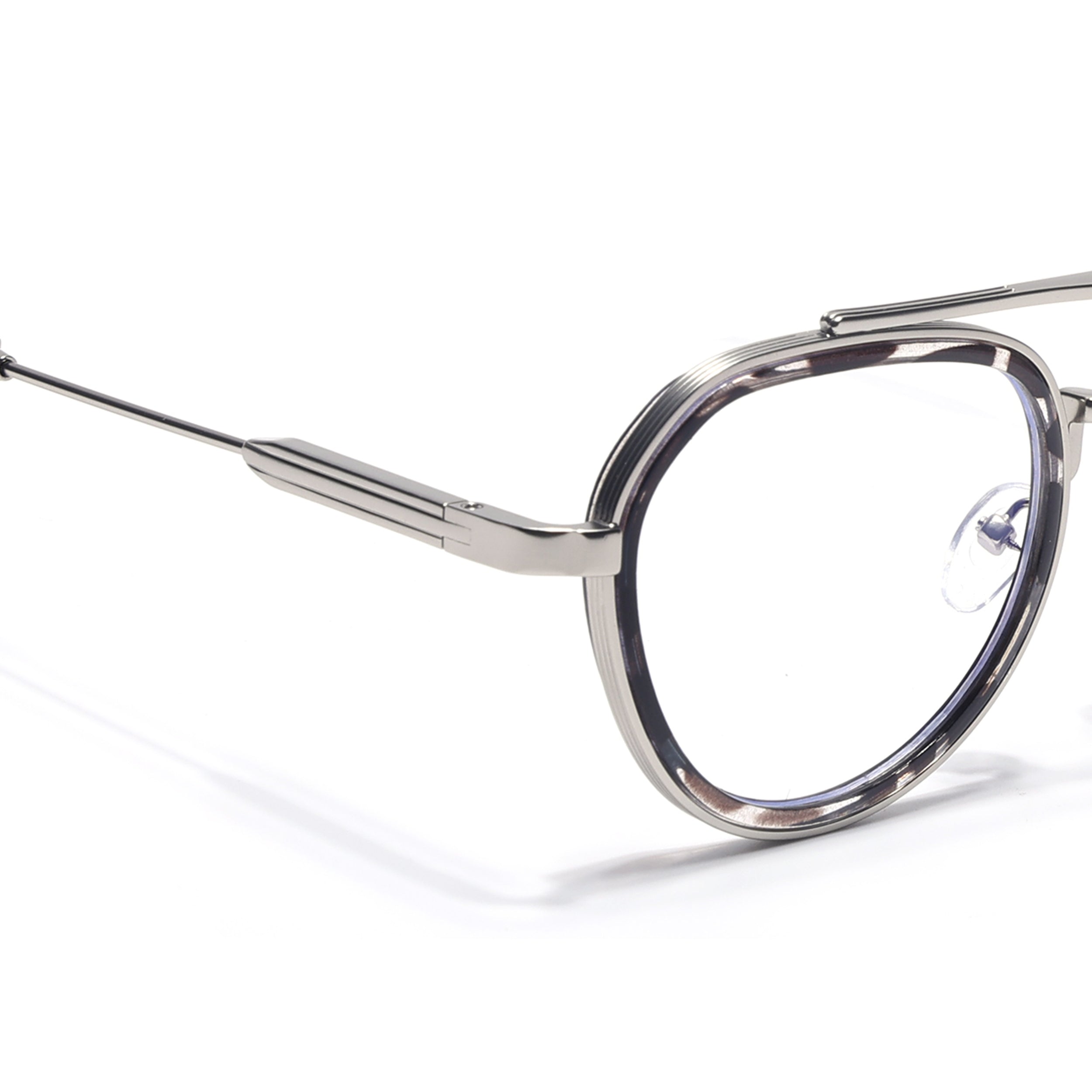 Voyage Objex Silver & Demi Grey Round Eyeglasses for Men & Women (7329FMG7059-C3)