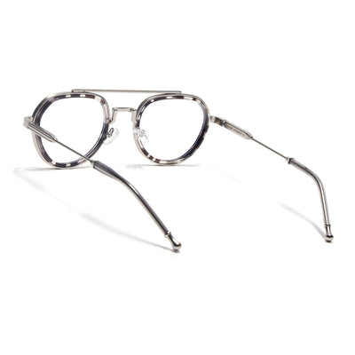 Voyage Objex Silver & Demi Grey Round Eyeglasses for Men & Women (7329FMG7059-C3)