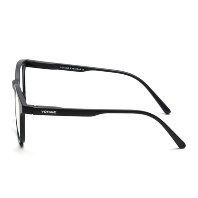 Round Clip-On Polarized Sunglasses for Men & Women (Clear Lens | Black Frame - PMG7361)