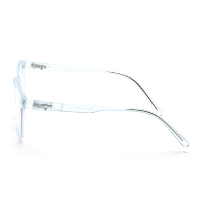 Round Clip-On Polarized Sunglasses for Men & Women (Clear Lens | Aqua Frame - PMG7365)