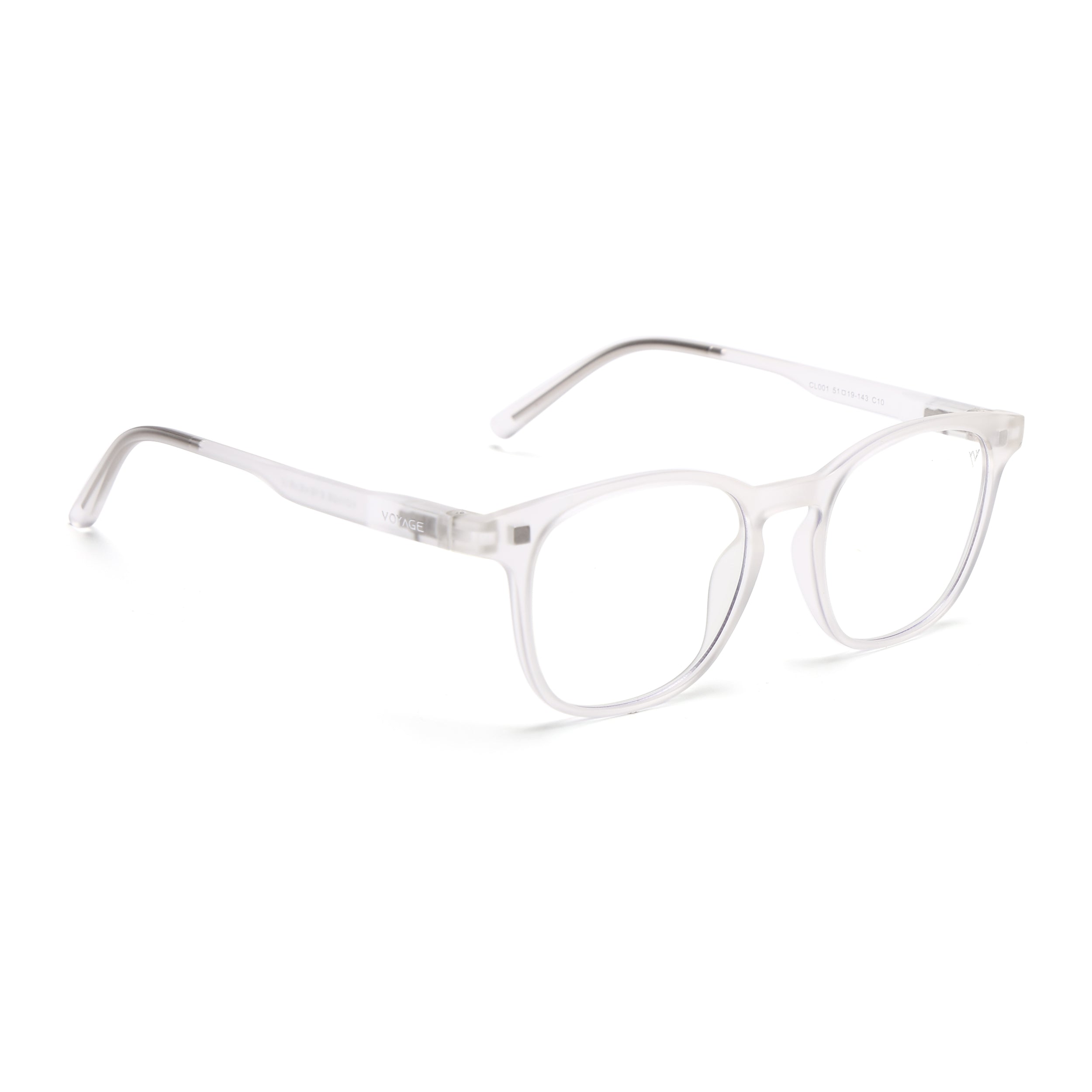 Round Clip-On Polarized Sunglasses for Men & Women (Clear Lens | Transparent Frame - PMG7366)