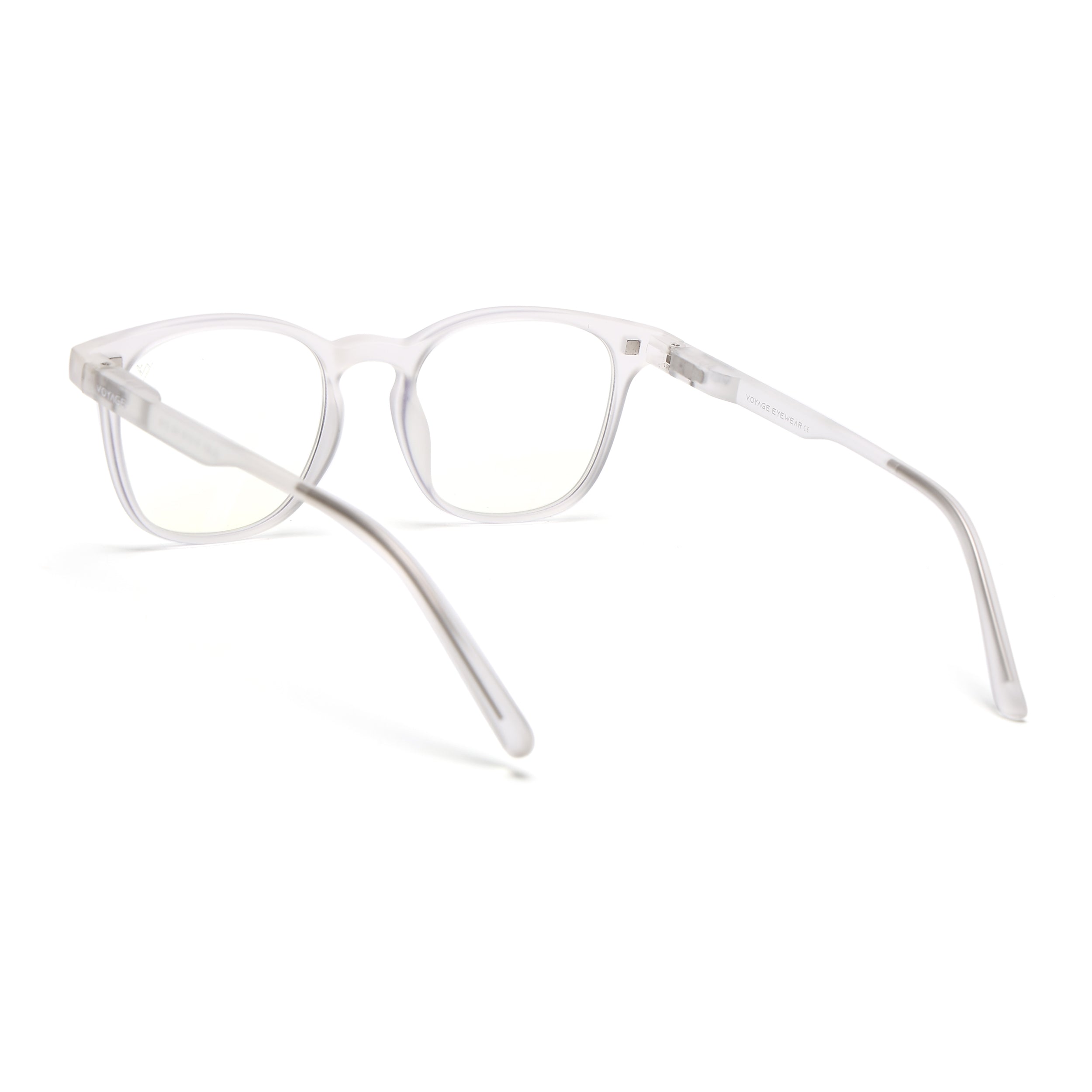 Round Clip-On Polarized Sunglasses for Men & Women (Clear Lens | Transparent Frame - PMG7366)