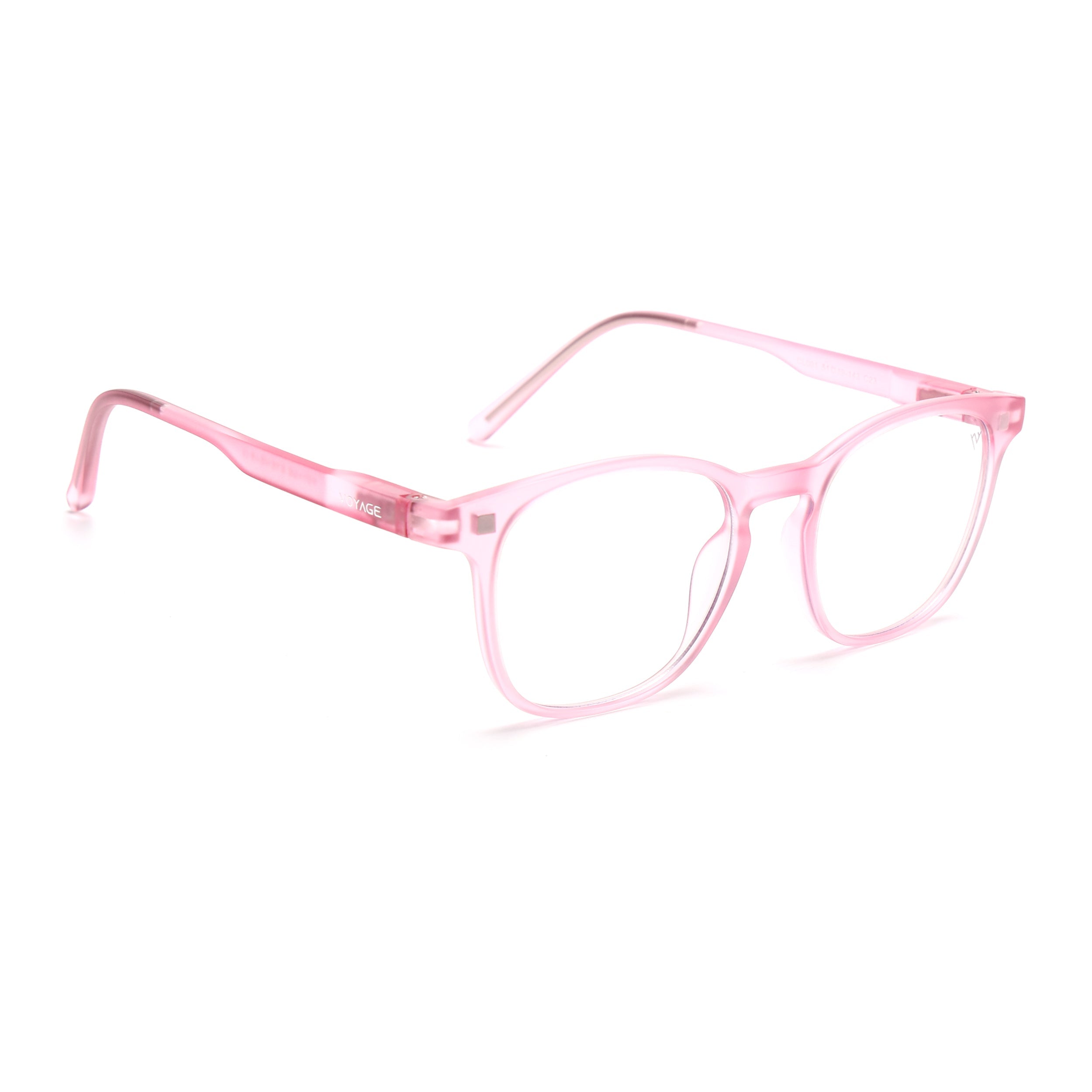Round Clip-On Polarized Sunglasses for Men & Women (Clear Lens | Pink Frame - PMG7368)