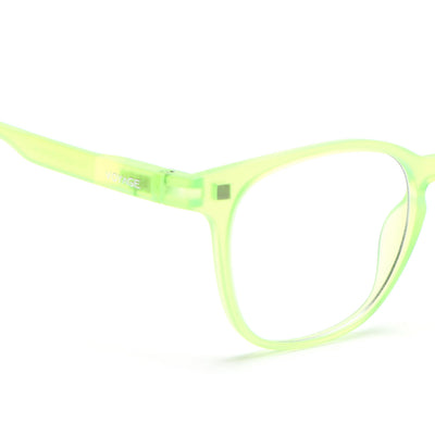 Round Clip-On Polarized Sunglasses for Men & Women (Clear Lens | Neon Frame - PMG7371)