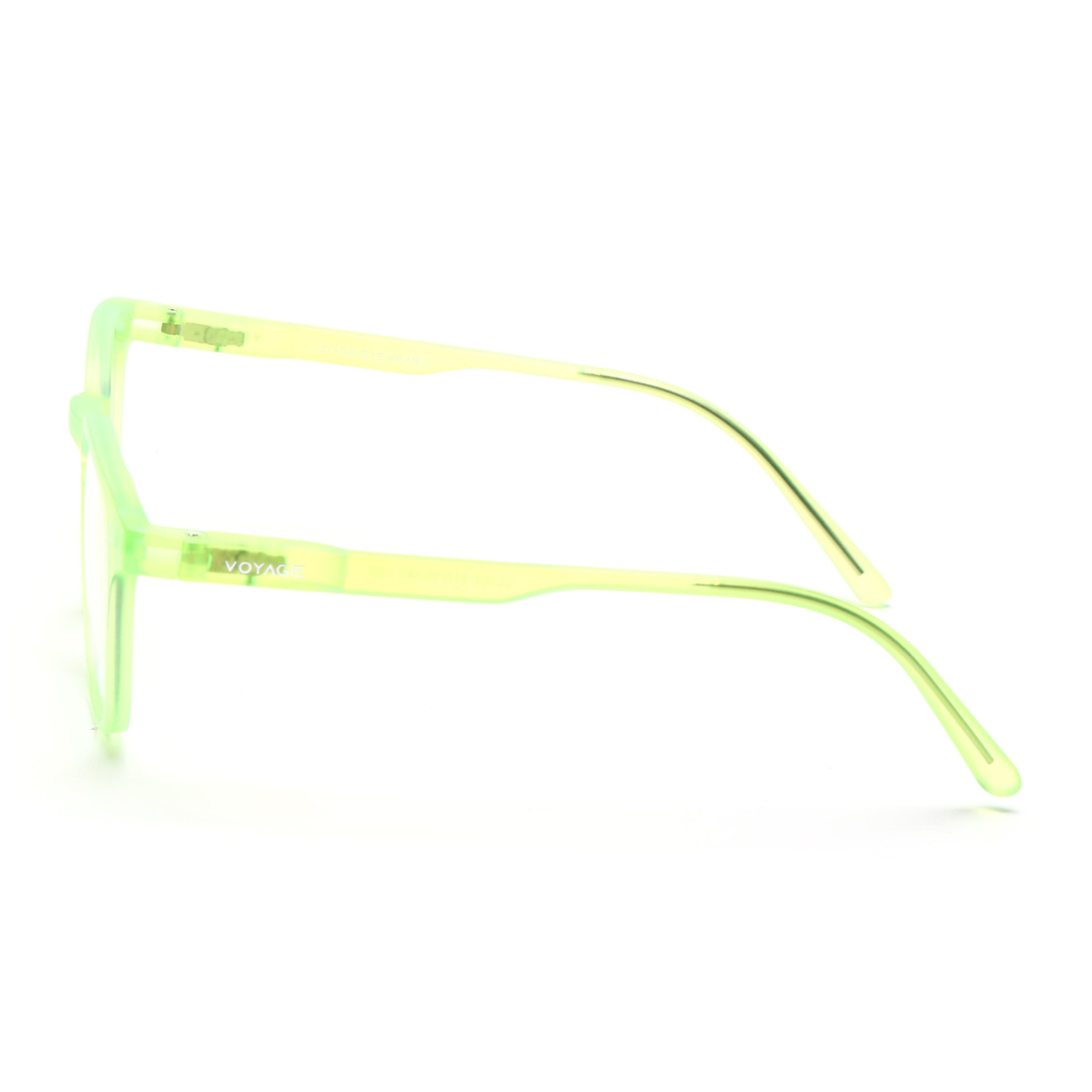 Round Clip-On Polarized Sunglasses for Men & Women (Clear Lens | Neon Frame - PMG7371)