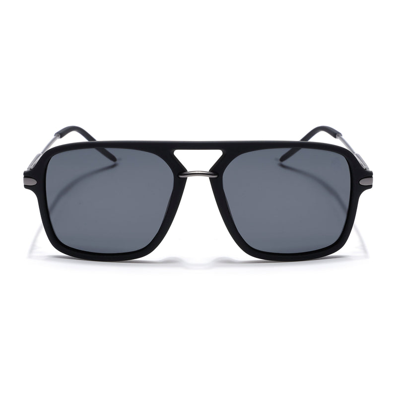 Eyejack Black Wayfarer Polarized Sunglasses for Men & Women (7503PCL1276)