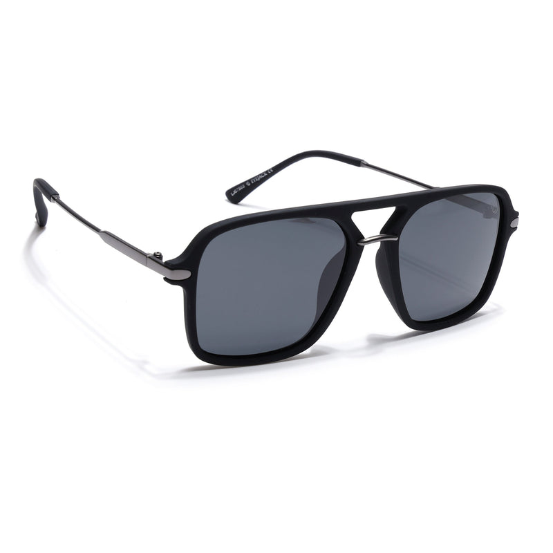 Eyejack Black Wayfarer Polarized Sunglasses for Men & Women (7503PCL1276)