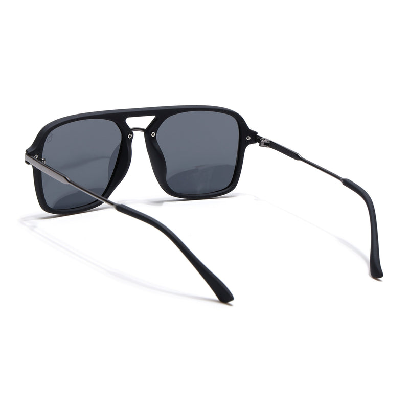 Eyejack Black Wayfarer Polarized Sunglasses for Men & Women (7503PCL1276)