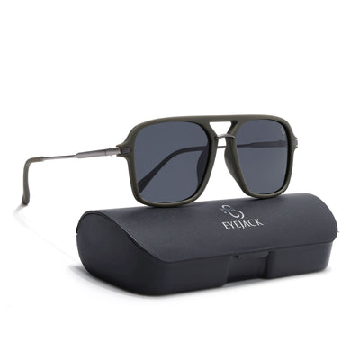 Eyejack Olive Wayfarer Polarized Sunglasses for Men & Women (7503PCL1280)