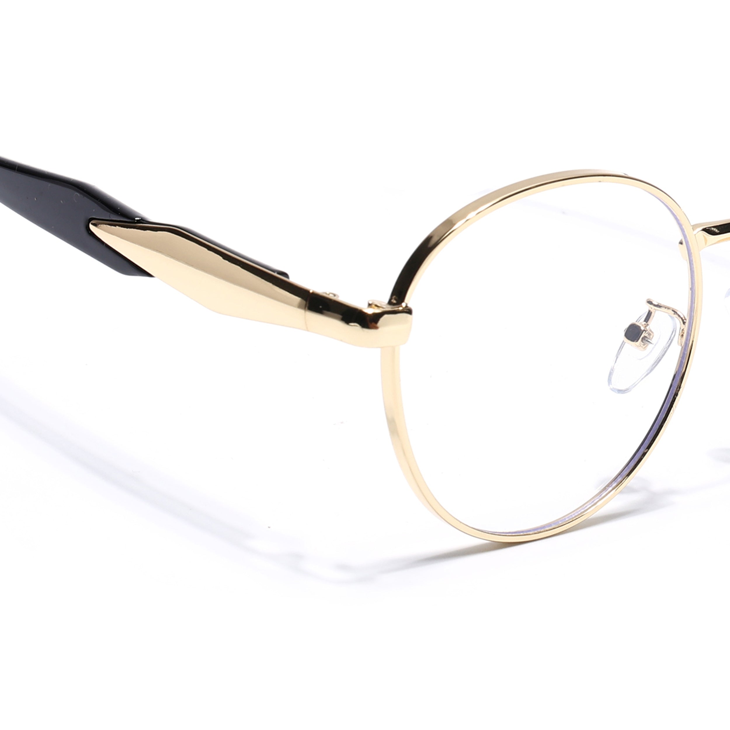 Voyage Golden Round Eyeglasses for Men & Women (8008FMG7163-C1)
