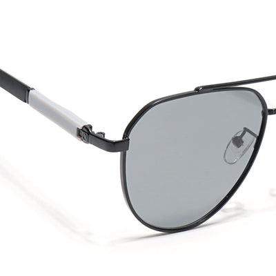 Rover - Black Aviator Polarized Sunglasses (8017PCL876)