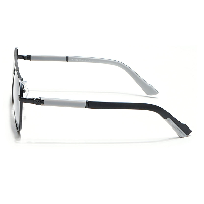 Eyejack Black Aviator Polarized Sunglasses for Men & Women (8017PCL876)