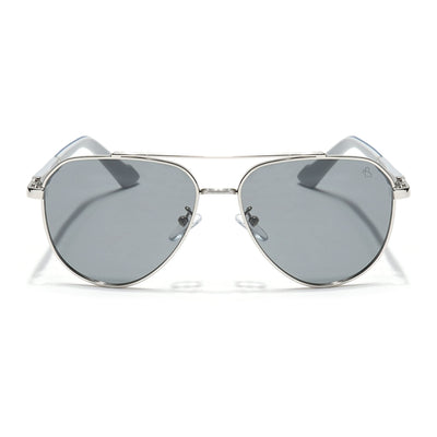 Rover - Silver Aviator Polarized Sunglasses (8017PCL877)