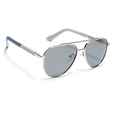 Rover - Silver Aviator Polarized Sunglasses (8017PCL877)