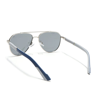 Rover - Silver Aviator Polarized Sunglasses (8017PCL877)