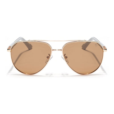 Rover - Golden Aviator Polarized Sunglasses (8017PCL878)