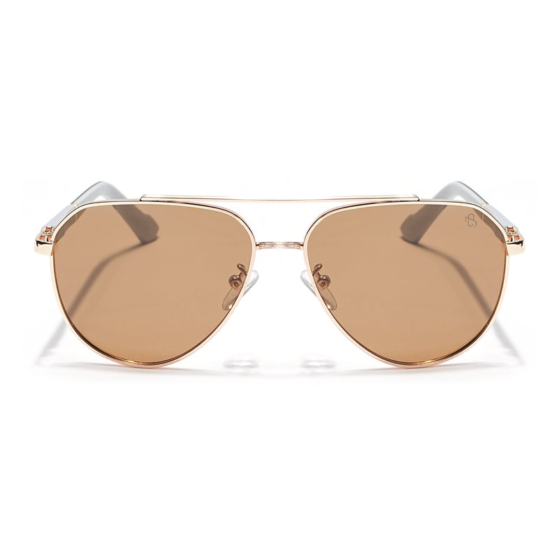 Eyejack Golden Aviator Polarized Sunglasses for Men & Women (8017PCL878)
