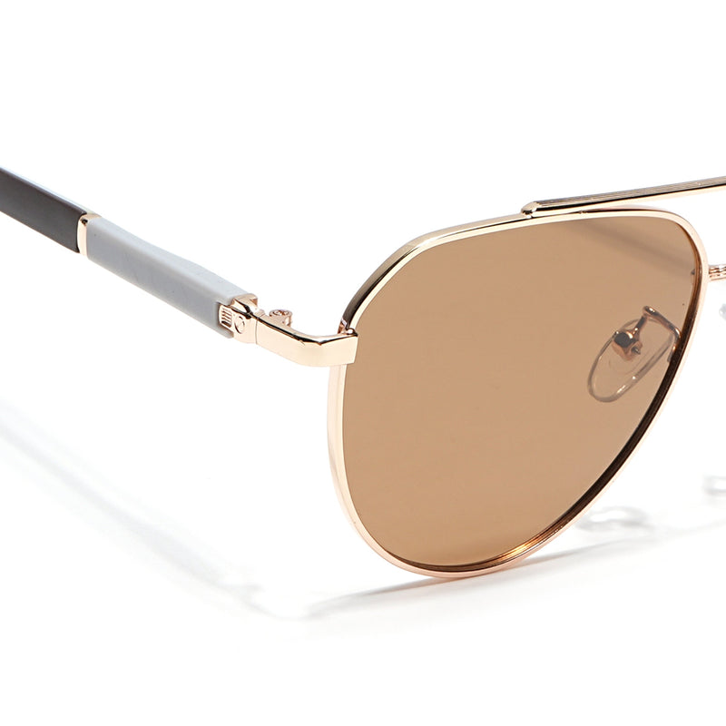 Eyejack Golden Aviator Polarized Sunglasses for Men & Women (8017PCL878)