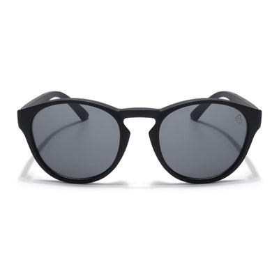 Eyejack Black Round Sunglasses for Men & Women (8018CL1047)