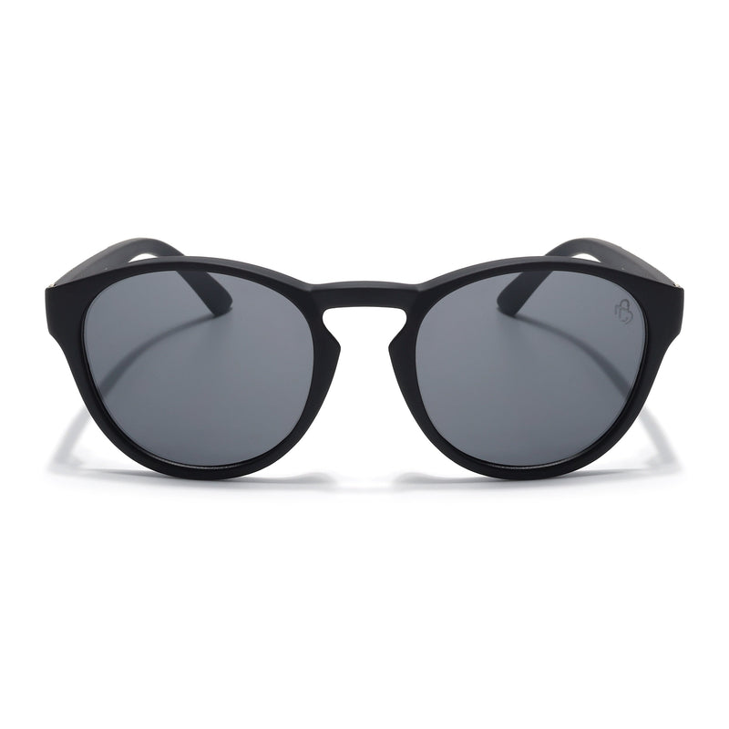 Eyejack Black Round Sunglasses for Men & Women (8018CL1047)