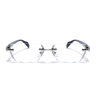 Stryke | Voyage Silver Rimless Eyeglasses for Men & Women (8030FMG8193)