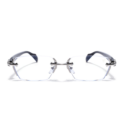Stryke | Voyage Silver Rimless Eyeglasses for Men & Women (8030FMG8193)