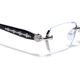Stryke | Voyage Silver Rimless Eyeglasses for Men & Women (8030FMG8193)