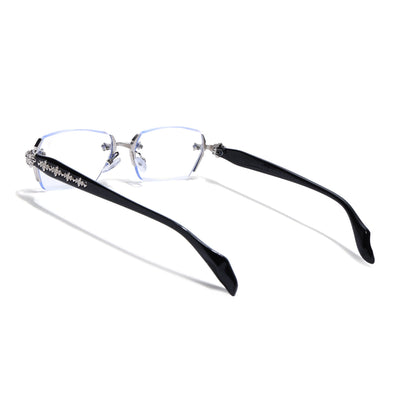 Stryke | Voyage Silver Rimless Eyeglasses for Men & Women (8030FMG8193)