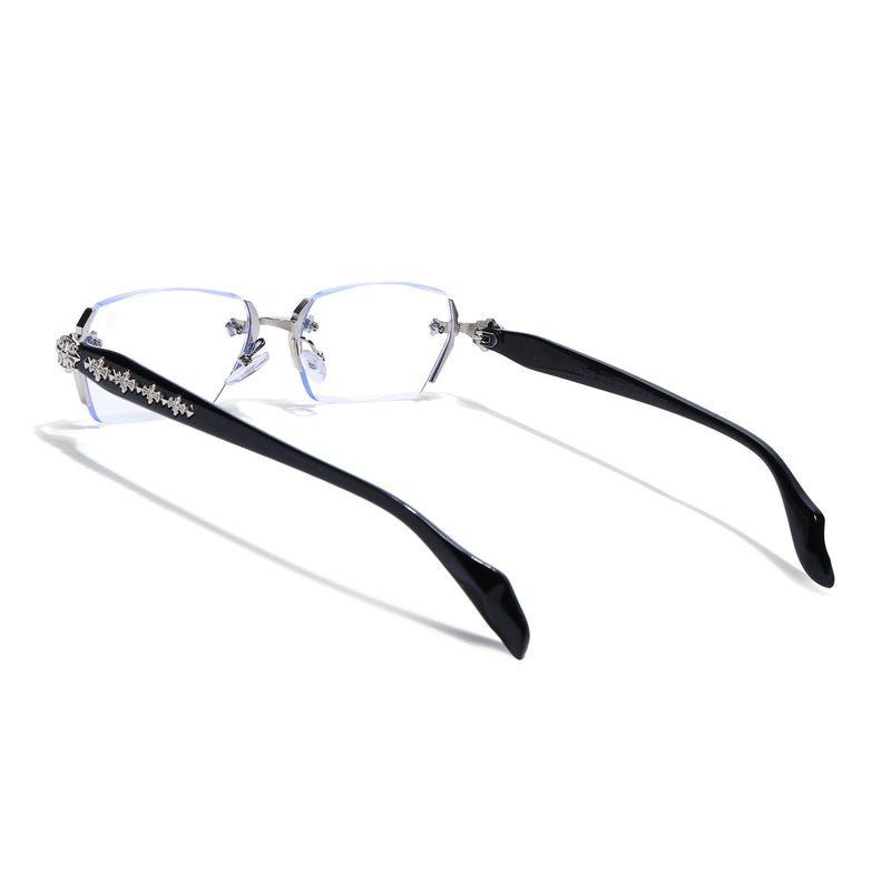 Stryke | Voyage Silver Rimless Eyeglasses for Men & Women (8030FMG8193)