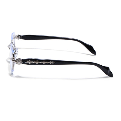 Stryke | Voyage Silver Rimless Eyeglasses for Men & Women (8030FMG8193)