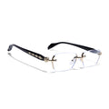 Stryke | Voyage Golden Rimless Eyeglasses for Men & Women (8030FMG8194)