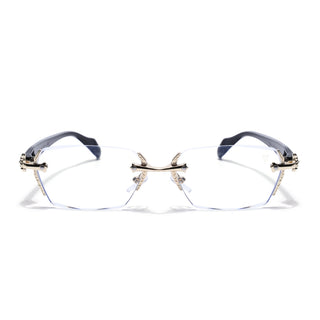 Stryke | Voyage Golden Rimless Eyeglasses for Men & Women (8030FMG8194)