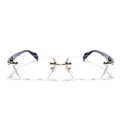 Stryke | Voyage Golden Rimless Eyeglasses for Men & Women (8030FMG8194)
