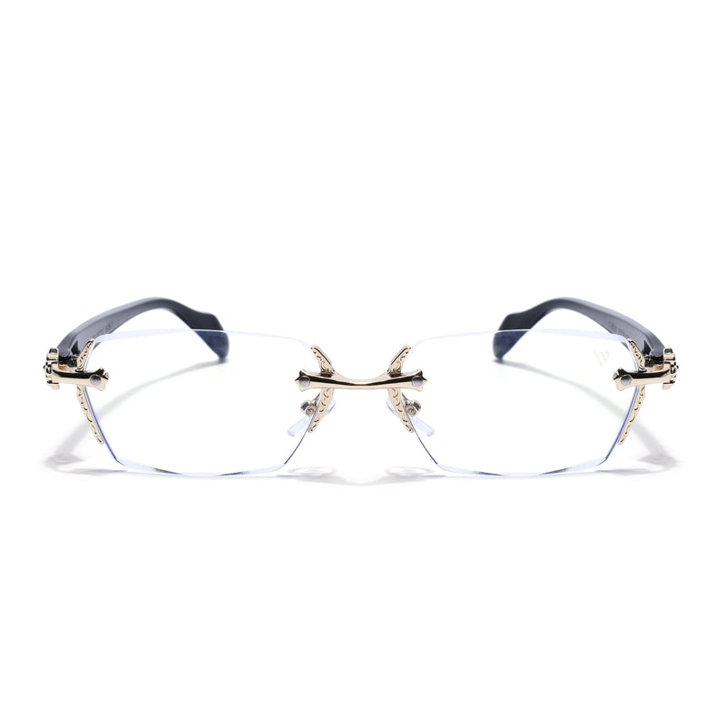 Stryke | Voyage Golden Rimless Eyeglasses for Men & Women (8030FMG8194)