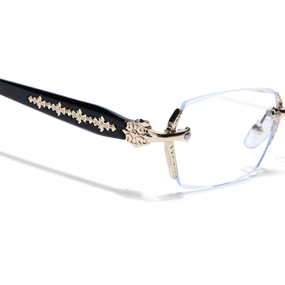 Stryke | Voyage Golden Rimless Eyeglasses for Men & Women (8030FMG8194)