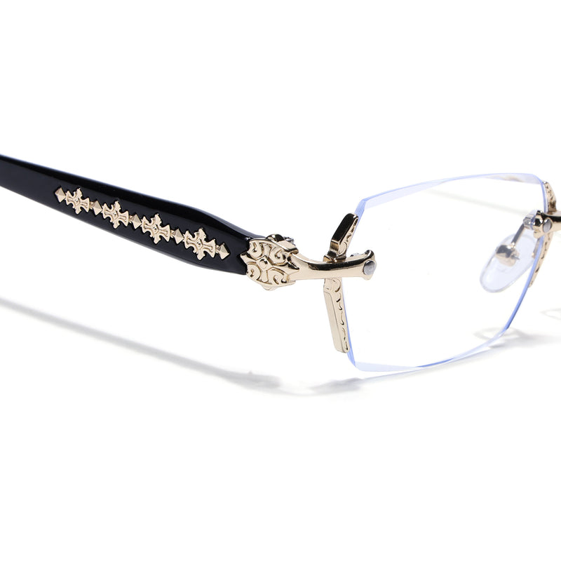 Stryke | Voyage Golden Rimless Eyeglasses for Men & Women (8030FMG8194)