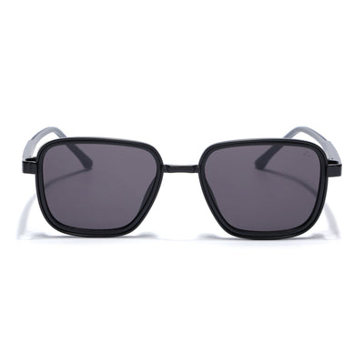 Eyejack Black Square Sunglasses for Men & Women (80809CL2128)