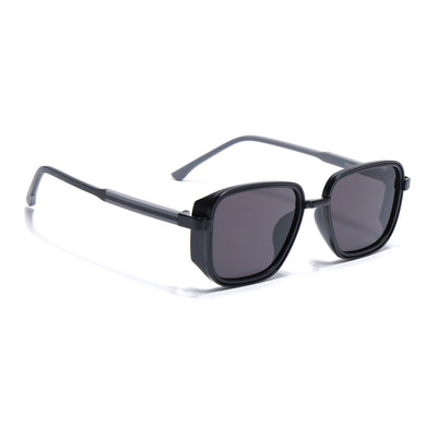 Eyejack Black Square Sunglasses for Men & Women (80809CL2128)