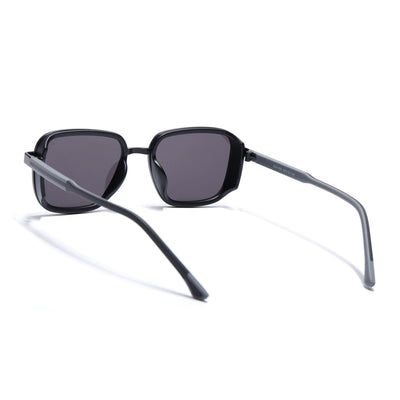 Eyejack Black Square Sunglasses for Men & Women (80809CL2128)