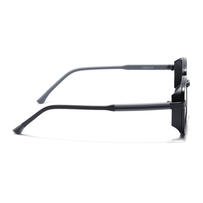 Eyejack Black Square Sunglasses for Men & Women (80809CL2128)